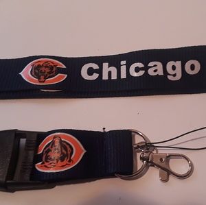 Chicago Bears lanyard keychain ID holder